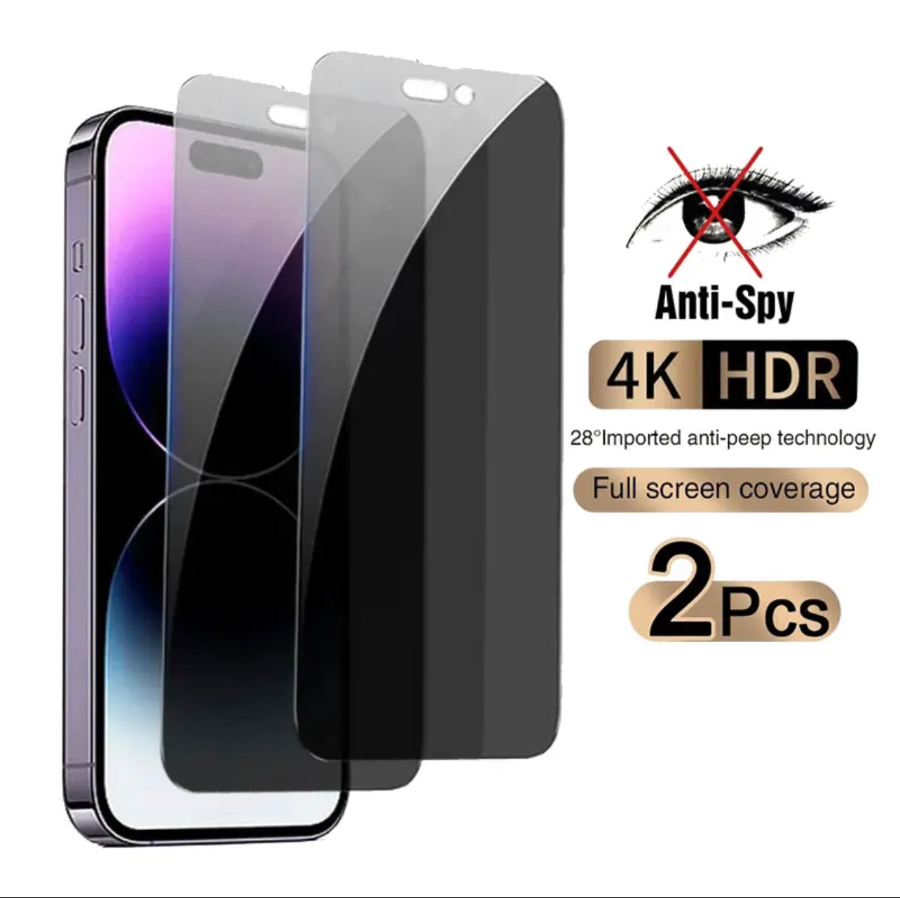 Premium Boundless Full Coverage 30 Degree 9H ShatterProof Privacy Glass Screen Protector 2 Pieces- for Apple iPhone 15 Series Premium Boundless Full Coverage 30 Degree 9H ShatterProof Privacy Glass Screen Protector 2 Pieces- for Apple iPhone 15 Series
